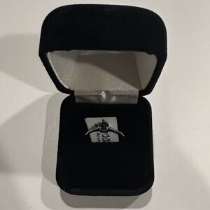 Elegant Silver Ring with Blue Stone